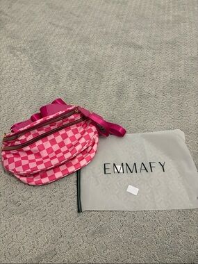 Viral Emmafy Pink Checkered Crossbody Bag